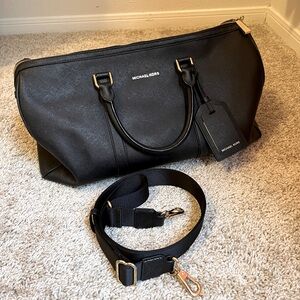 Michael Kors Black Saffiano Leather Satchel/Duffel Bag